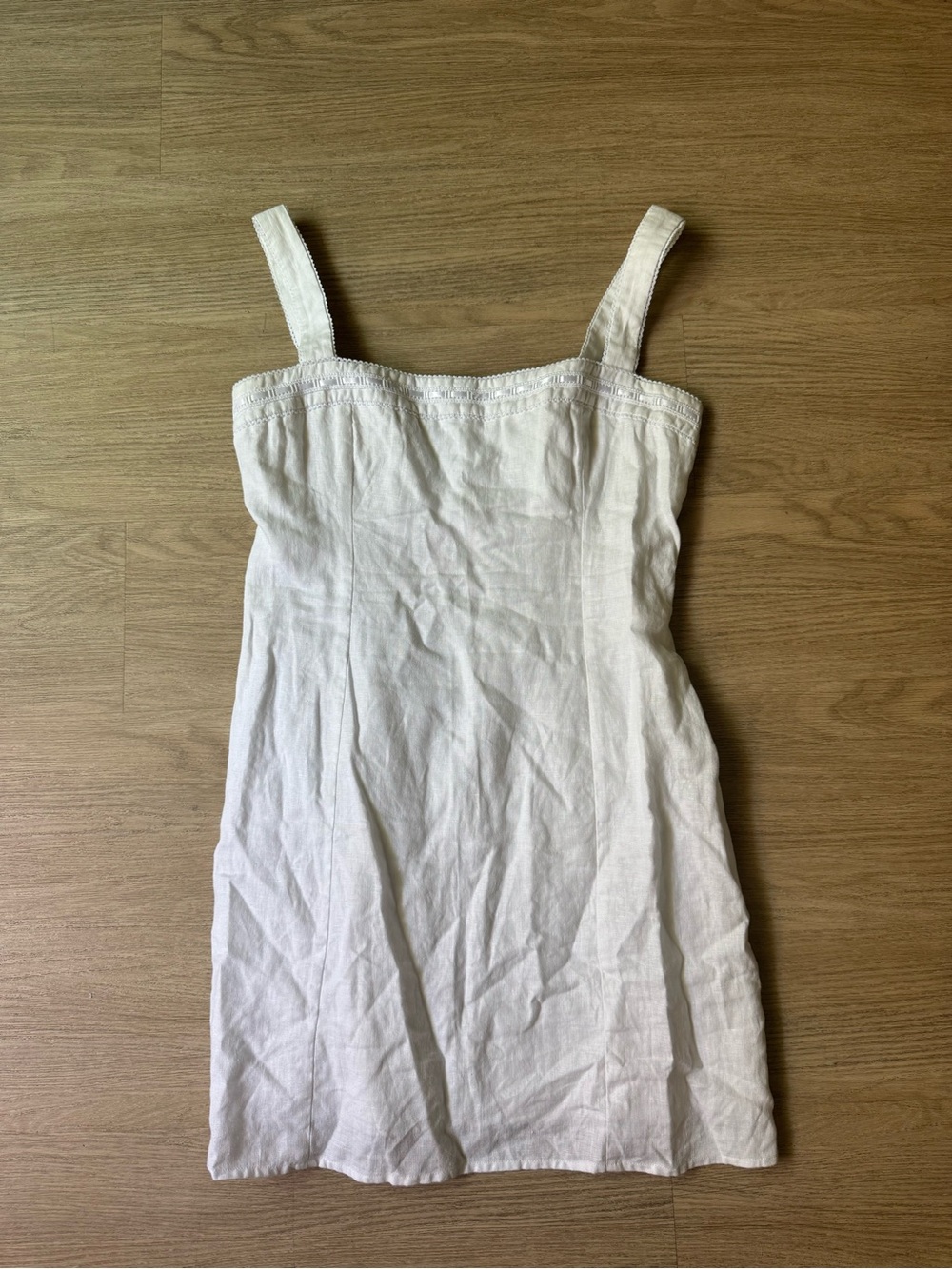 Reformation White Linen Mini Dress